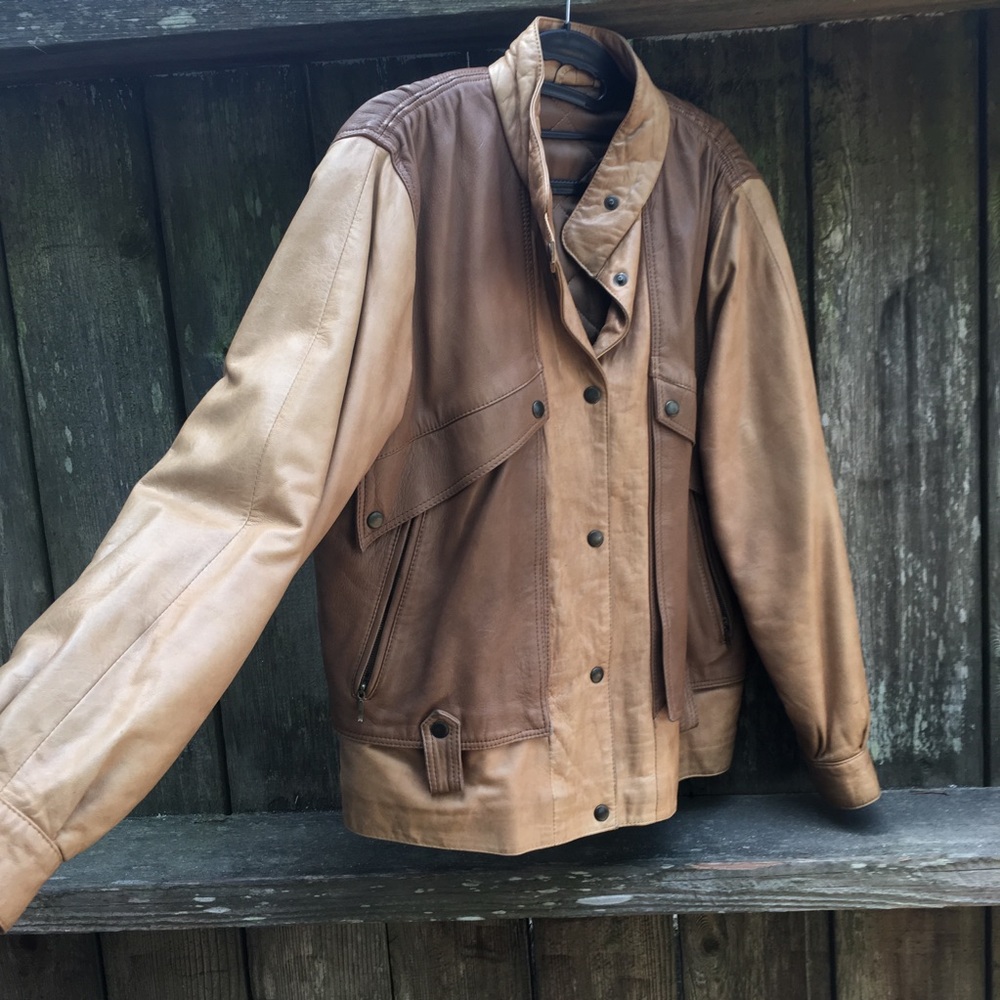 Marco pierguidi leather jacket